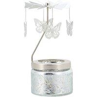 Living and Home Rotating Carousel Scented Candle in Silver