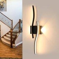 COMELY Indoor Wall Lights, 20W Modern Acrylic Black Wall Lights, Warm Light