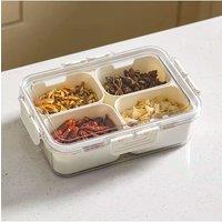 H&O Direct Fridge Storage Container with Four Compartments in Yellow