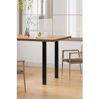 Living and Home 73cm/28.74 inch 2Pcs Folding Black Metal Table Legs with Plastic Foot Pads Furniture Replacement Legs for Dining Table Dressing Table