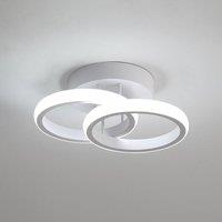 Pheashine Aluminum 17cm Dual-Ring LED Ceiling Light 22W 6500K Cool White