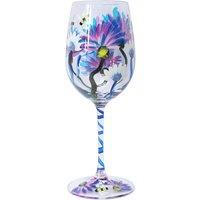 Lesser & Pavey Lynsey Johnstone Hand Painted Wine Glass - Thistles & Bees | Size: 400ml
