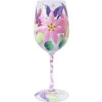 Lesser & Pavey Lynsey Johnstone Hand Painted Wine Glass - Lillies | Size: 400ml