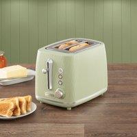 Daewoo 'Cascade' 2-Slice Toaster Defrost Reheat Cancel in Pale Green