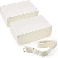 Myga 2 Yoga Blocks & Strap Set in Cream