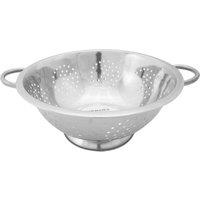 BARGAINS-GALORE 28cm Stainless Steel Deep Colander Cooking Utensil Kitchen Strainer in Silver