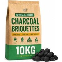 Pelle & Sol Natural Wood Charcoal Briquettes for Outdoor Grilling in Black