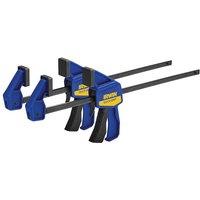 Irwin Quick-Grip Mini Bar Clamp Twin Pack 300Mm (12In) in Blue