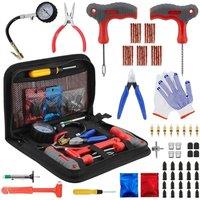 FLAVORA Tyre Puncture Repair Kit Tubeless Plug in Black | Size: 10000mm x 520mm