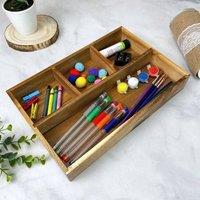 SPETLEK Acacia Wood Drawer Organiser in Brown | Size: Large