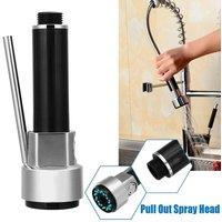 VOGREX Faucet Replacement Pull Out Spray Head Kitchen Mixer Tap Water Shower in Black