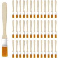 SPETLEK 40Pcs Small Paint Brush Set Flat Paint in Brown | Size: 10000mm x 520mm