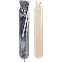 Kelvenix Long Hot Water Bottle With Fluffy Cover in Grey