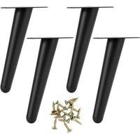 SPETLEK 4PCS Metal Furniture Legs Feet Replacement 10cm in Black | Size: 10000mm x 520mm