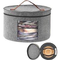 SPETLEK Large Round Hat Storage Box in Grey