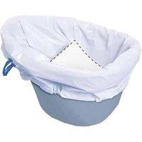 KORVIXA Disposable Commode Liners with Pads in White | Size: 100 cm x 100 cm