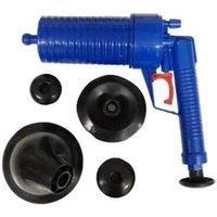 KORVIXA Air Pump Drain Blaster Toilet Plunger in Blue | Size: 100 cm x 15 cm