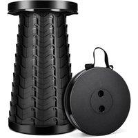 NESTLUNE Black Folding Stool Lightweight Collapsible Outdoor Camping