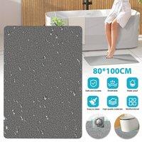 NESTLUNE Non Slip PVC Loofah Shower Mat Anti in Grey | Size: 180 cm width x 180 cm drop