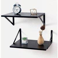 SPETLEK 12 Inch Deep Floating Shelves for Wall Black | Size: 0.6m2