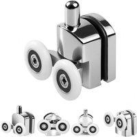 SPETLEK 2x Twin Shower Screen Door ROLLERS in Silver