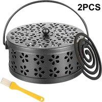 SPETLEK Mosquito Coil Holder, Portable Mosquito 2X in Black | Size: 500mm