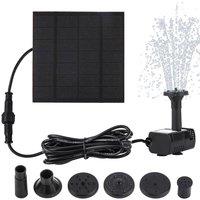 SPETLEK Solar Powered Water Pond Filter Pump Home in Black | Size: 0.6m2