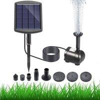 SPETLEK Solar Panel Powered Water Feature Pump in Black | Size: 0.6m2