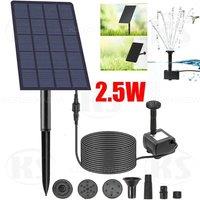 SPETLEK Solar Panel Powered Water Pump Garden Pool Pond in Black | Size: 0.6m2
