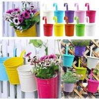 SPETLEK Metal Hanging Pots Plant Flower Planter Bucket 10x | Size: 100g