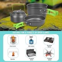 SPETLEK 8PC Portable Camping Cookware Outdoor Picnic in Grey | Size: 0.6m2