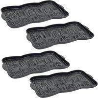 Kelvenix Plastic Shoe Tray 4x tray in Black