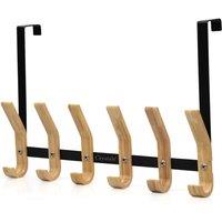 Kelvenix Over Door Hooks 12 Hook Hanger No Drill in Brown