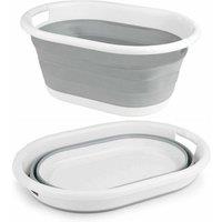 Kelvenix Silicone Collapsible Laundry Basket Folding in Grey | Size: 0.6m2