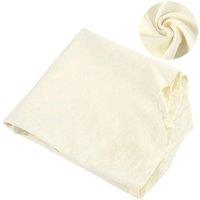 NESTLUNE Natural Chamois Leather Large Car Drying Wash Shammy Cleaning Cloth in Beige | Size: 100 cm x 60 cm