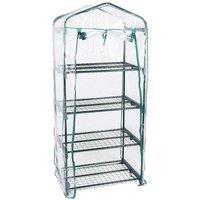 NESTLUNE 4 Tier Clear PVC Greenhouse Bag for Garden Plants Grow Box in Green | Size: 120 cm x 90 cm