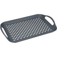 NESTLUNE Non Slip Plastic Serving Tray Rubber Grip Surface in Grey | Size: 100 cm x 100 cm