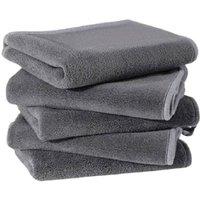 NESTLUNE 5Pcs Microfibre Cleaning Cloths For Glass Window Mirror Car in Grey | Size: 100 cm x 100 cm