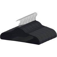 NESTLUNE Black 30Pcs Non Slip Plastic Clothes Hangers Space | Size: 100 cm x 100 cm