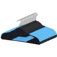 NESTLUNE Blue 30Pcs Non Slip Plastic Clothes Hangers Space | Size: 100 cm x 100 cm