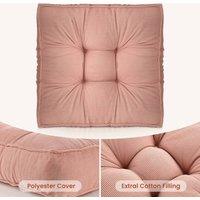 NESTLUNE Thick Cotton Seat Cushion For Garden Dining Pink | Size: 100 cm x 190 cm