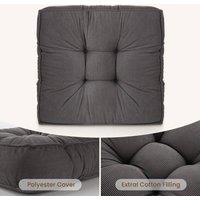 NESTLUNE Grey Thick Cotton Seat Cushion For Garden Dining | Size: 100 cm x 190 cm