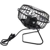 NESTLUNE Solar & USB Dual Powered Mini Desk Fan Portable Personal Cooler in Black