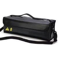NESTLUNE Large Capacity Fireproof Waterproof E-Bike Battery Storage Bag in Black