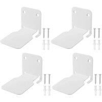 Kelvenix White - 4Pcs Wall Mounted Invisible Floating Book Shelf | Size: 0.6m2