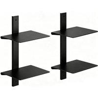 Kelvenix black Mounted Invisible Floating Bookshelf | Size: 0.6m2
