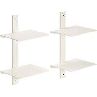 Kelvenix white Mounted Invisible Floating Bookshelf | Size: 0.6m2
