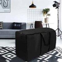 EONLION Extra Large Zipped Waterproof Garden Cushion Storage Bag in Black