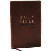 Thomas Nelson NKJV Super Giant Print New Testament, Brown Leathersoft, Red