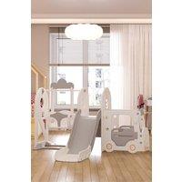 Living and Home 3-in-1 Kids Toddler Swing and Slide Set Climber Playset in White